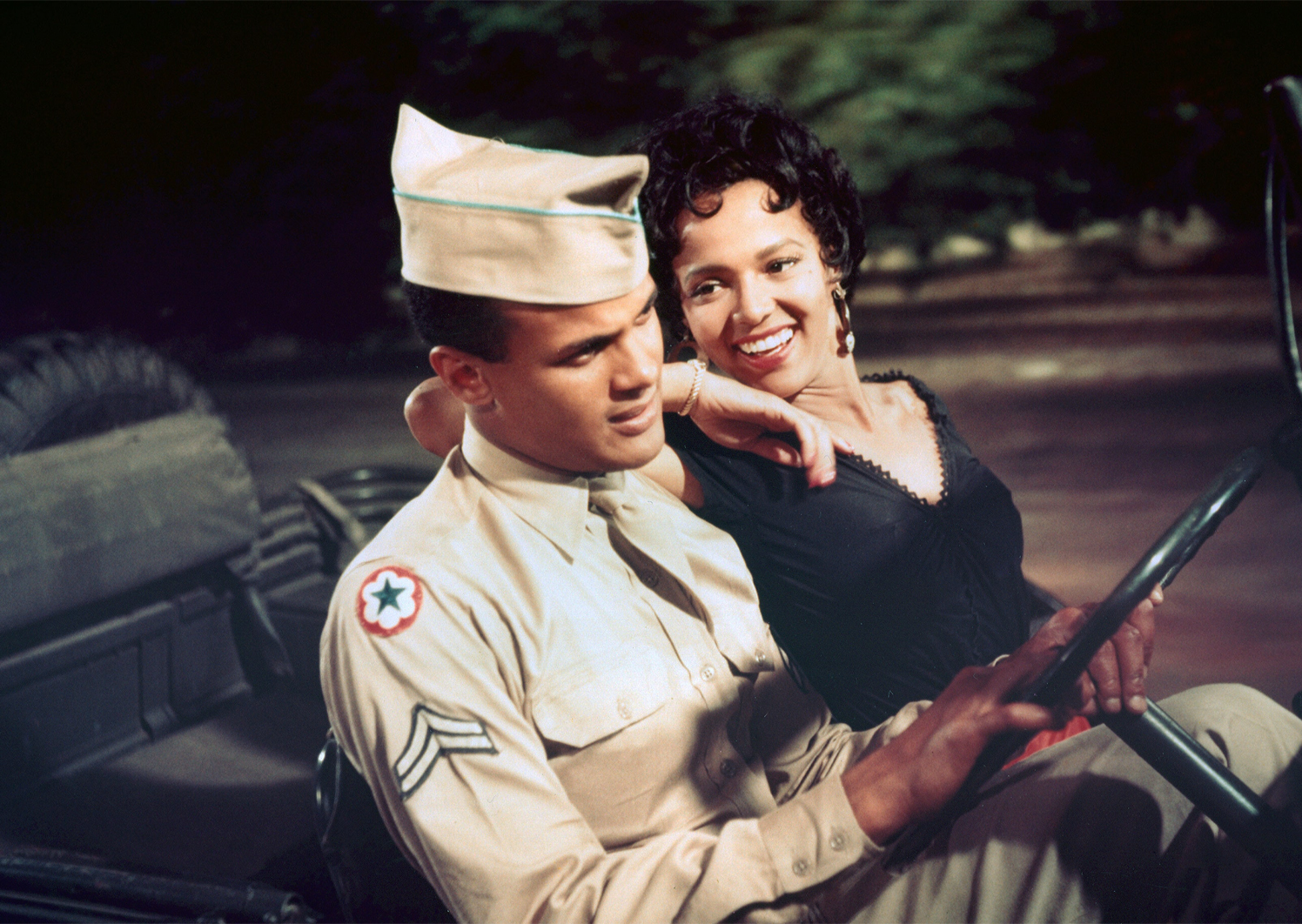 Dorothy Dandridge en Harry Belafonte in Carmen Jones, 1954
