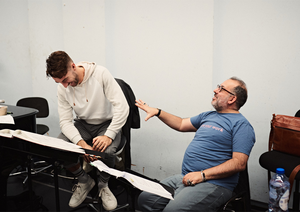 Rehearsal Turandot, conductor Lorenzo Viotti and stage director Barrie Kosky | Photo: Milagro Elstak