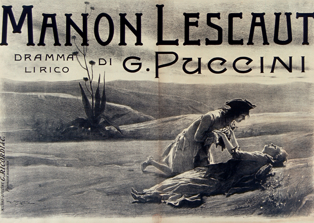 Poster voor Manon Lescaut (Milaan, 1900)