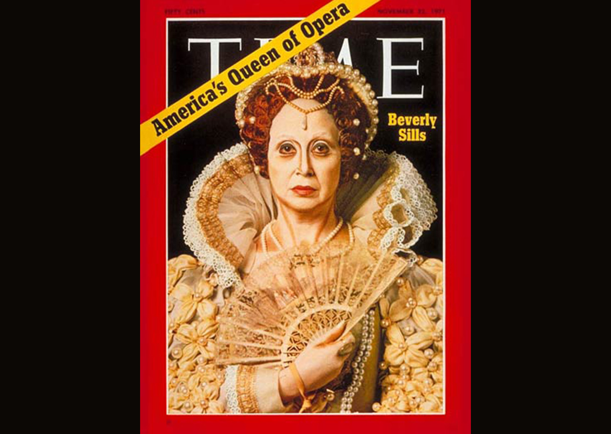 Beverly Sills als Elisabetta op de cover van Time Magazine