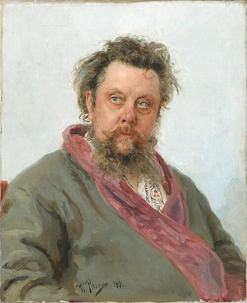 Modest Mussorgski painted by Ilja Repin