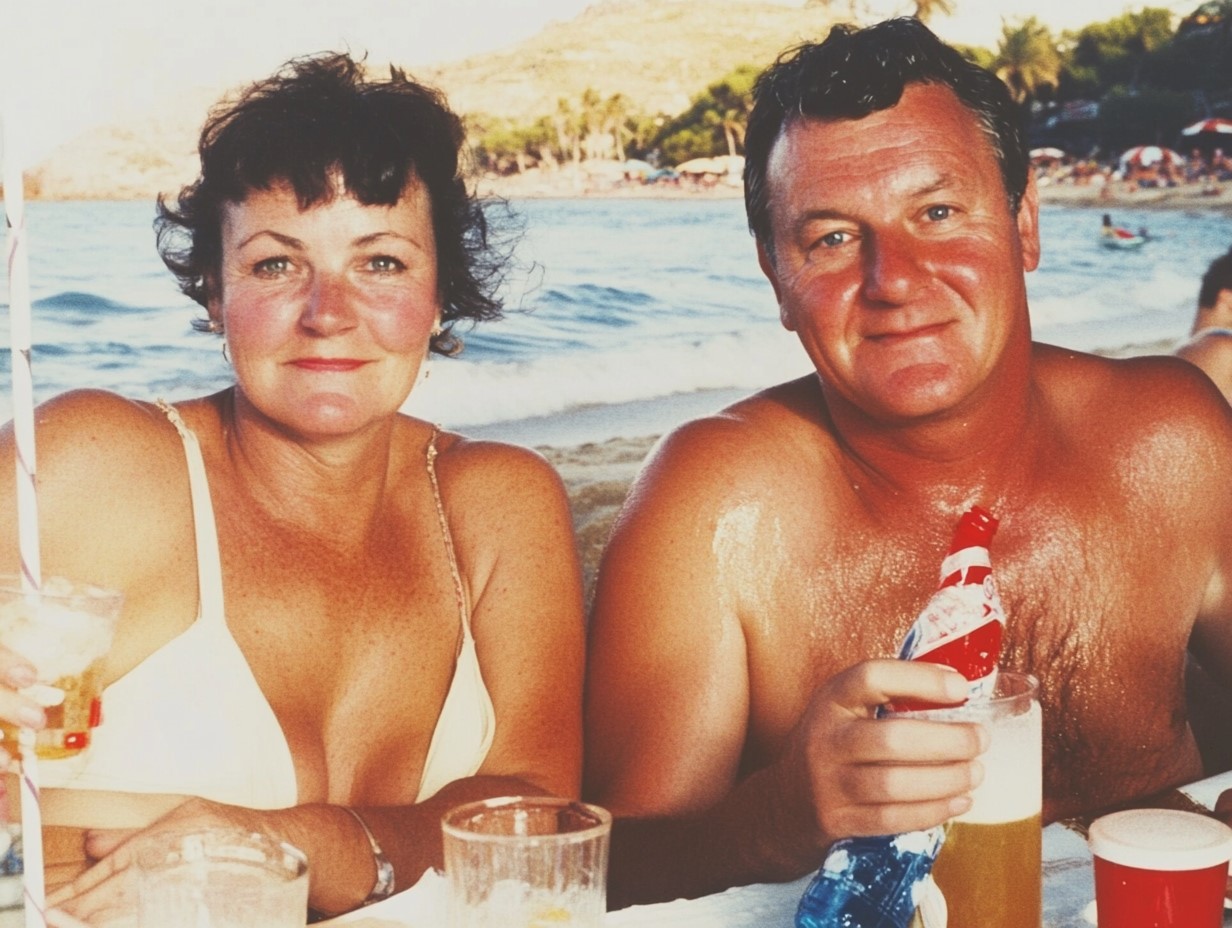 1990: stel aan het water, wat verbrand door de zon