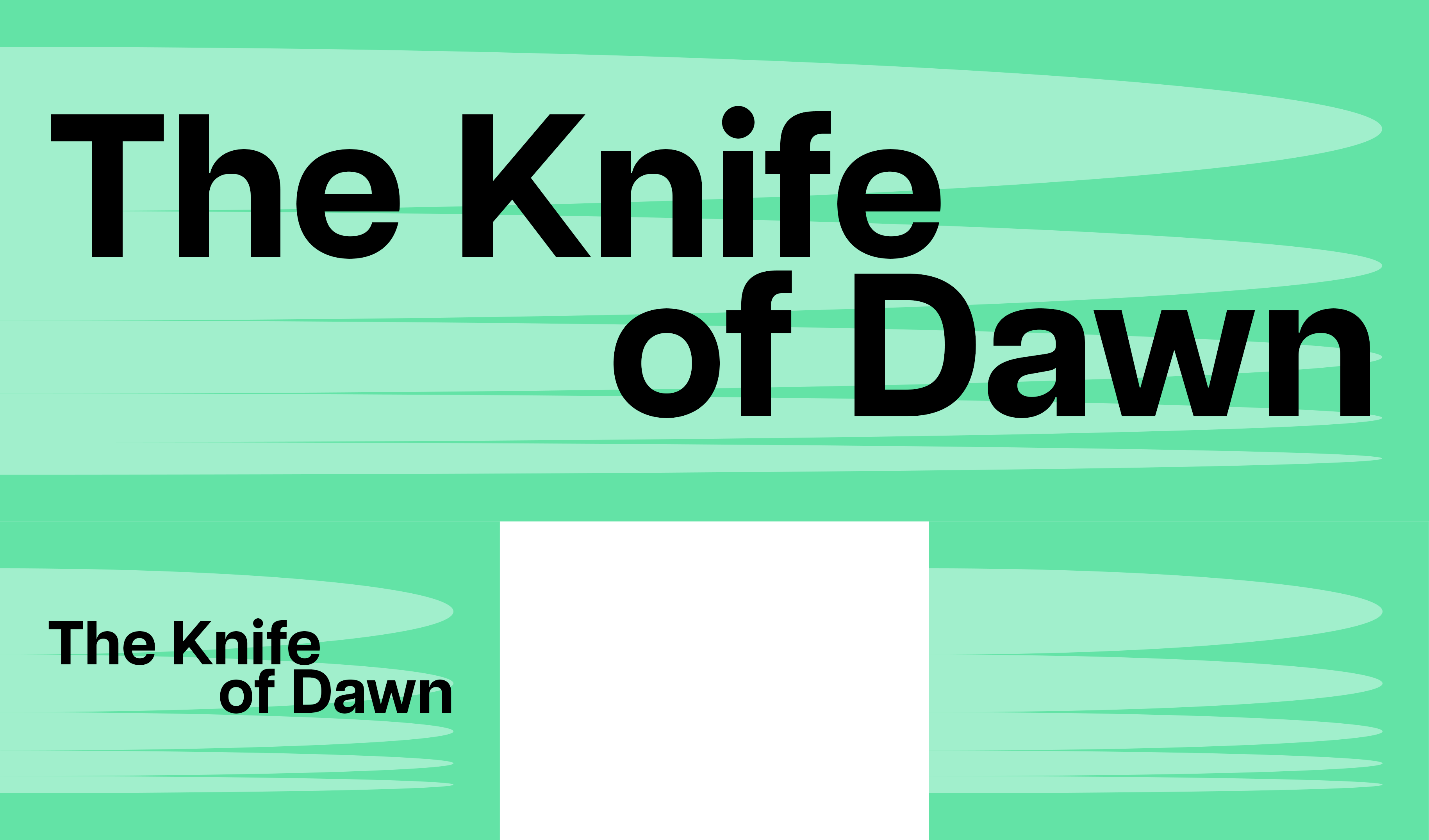 Grafische vormen met de titel The Knife of Dawn in
