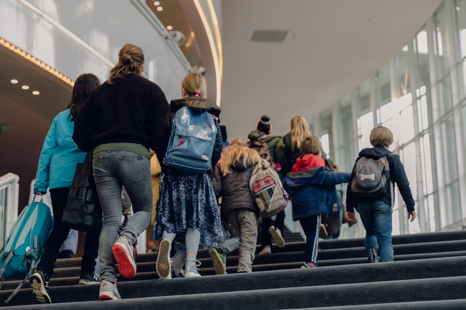 Children entering our theatre