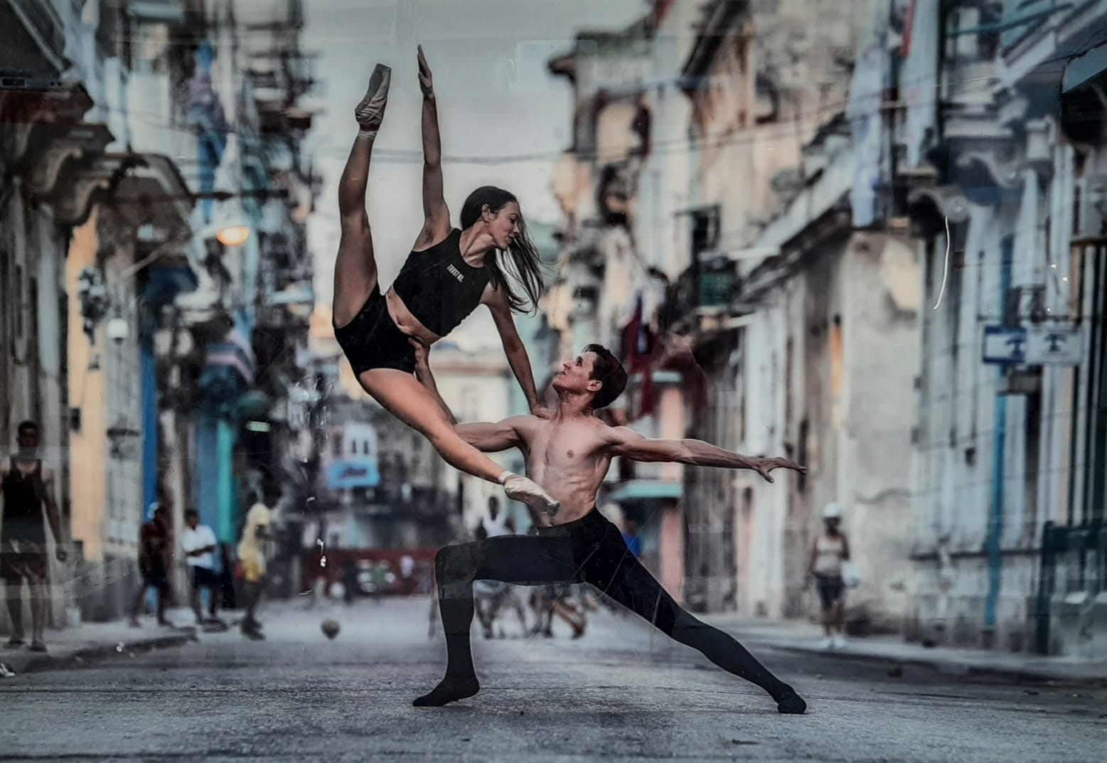 Twee balletdansers in Cuba