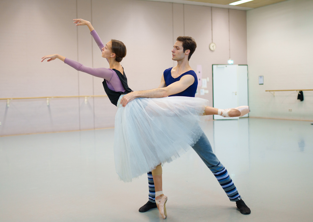 Olga Smirnova en Jacopo Tissi tijdens een repetitie van Giselle | Foto: Altin Kaftira