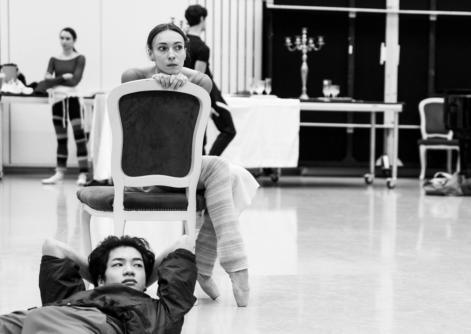 Repetitie Lady Macbeth met Olga op stoel