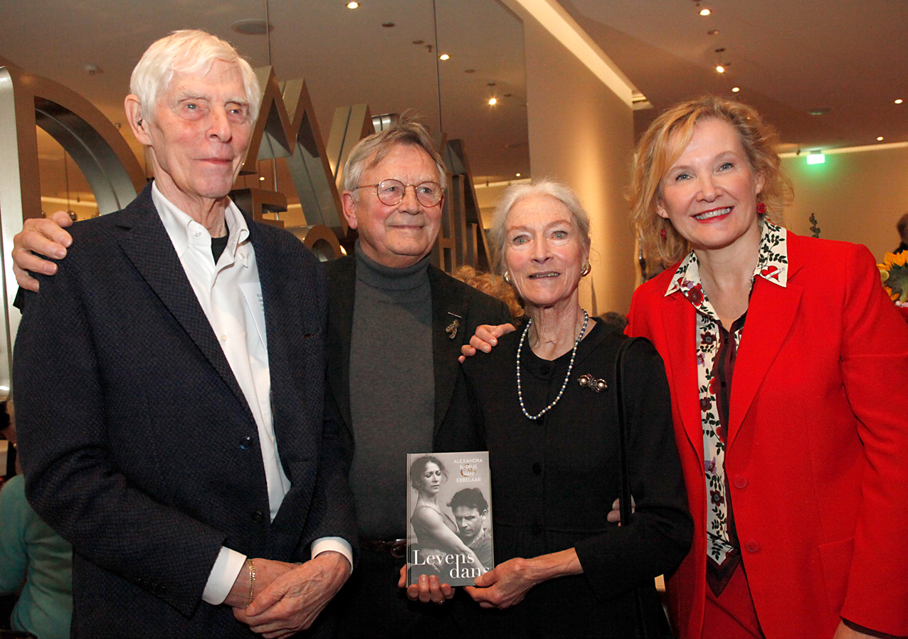 Boekpresentatie Levensdans, met Berend Boudewijn, Han Ebbelaar, Alexandra Radius en auteur Astrid van Leeuwen