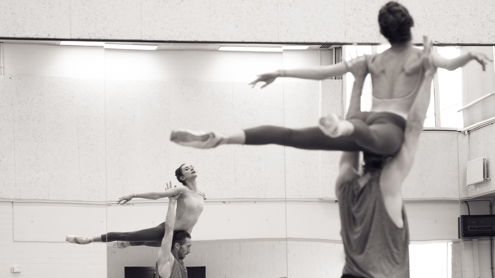 black and white photo of dancers