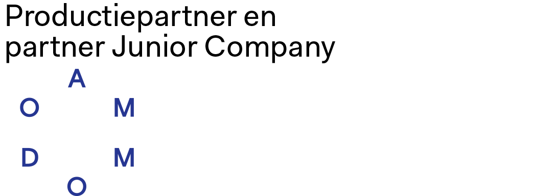 AMMODO logo met boventitel productiepartner & partner Junior Company