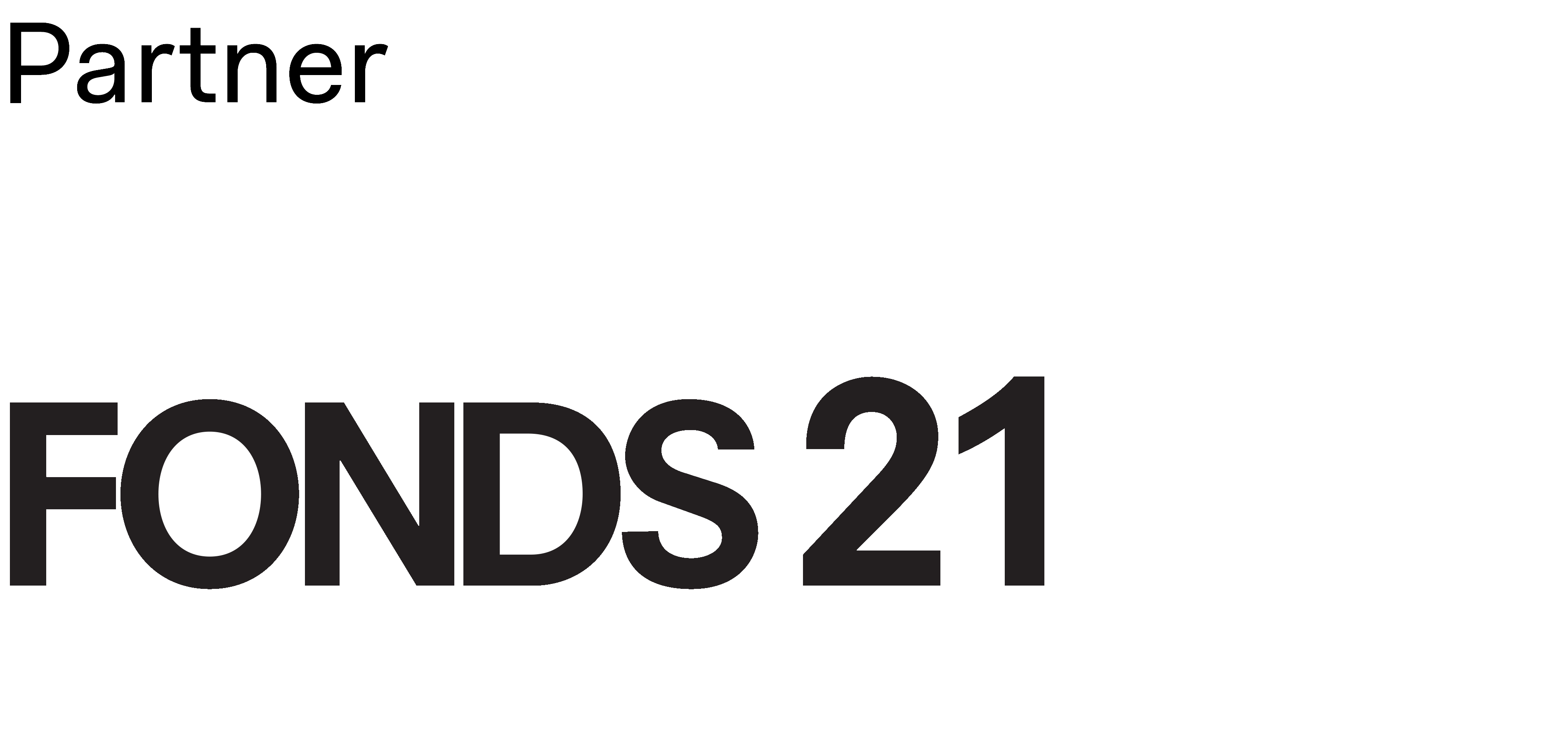 Fonds 21 logo met boventitel 'Partner'