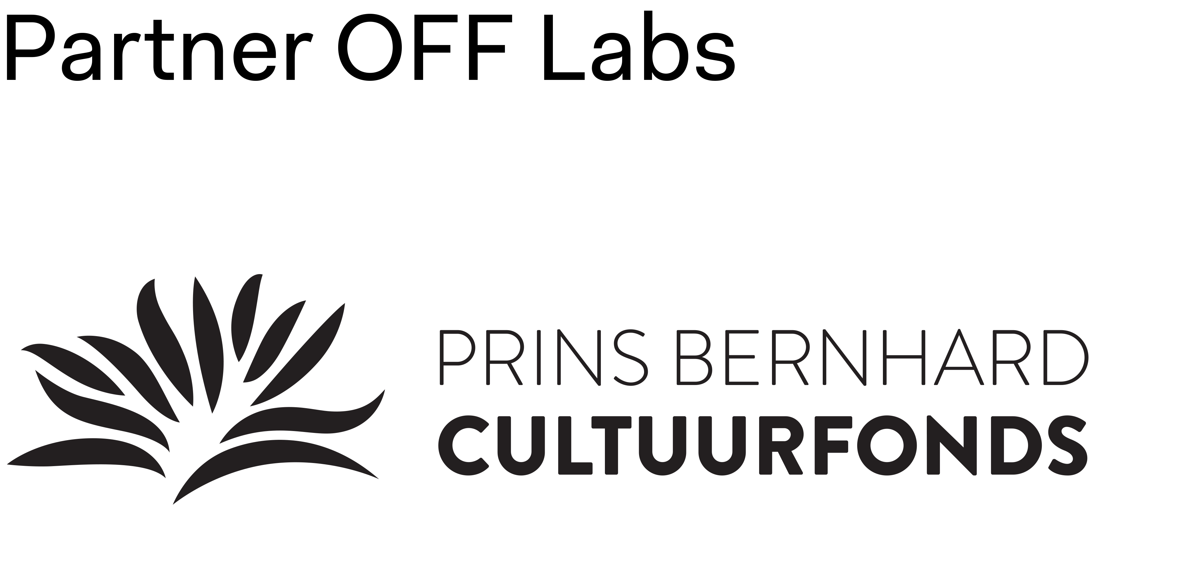 Prins Bernhard Cultuurfonds met de boventitel 'Partner OFF Labs'
