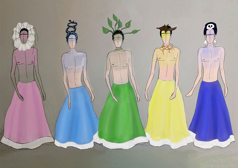Kostuumontwerpen voor Frida