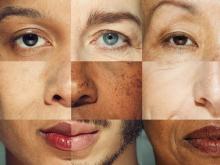 Faces in a collage