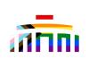 Logo in regenboog
